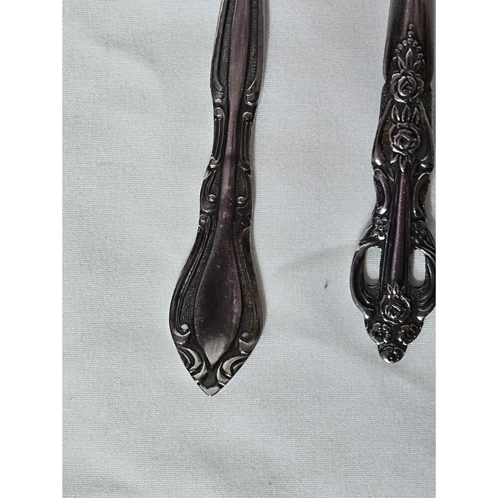 Maxam Ornate Floral Stainless Steel Tableware Flatware Japan 48 pieces